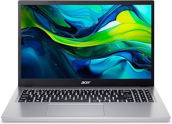 Acer Aspire Go 15 AG15-32P-37MG, 15.6-Inch Full HD LCD Laptop (Intel Core 3-N355, 8GB RAM, 512GB SSD, Intel Graphics, Windows 11 Home), Silver, French AZERTY Keyboard